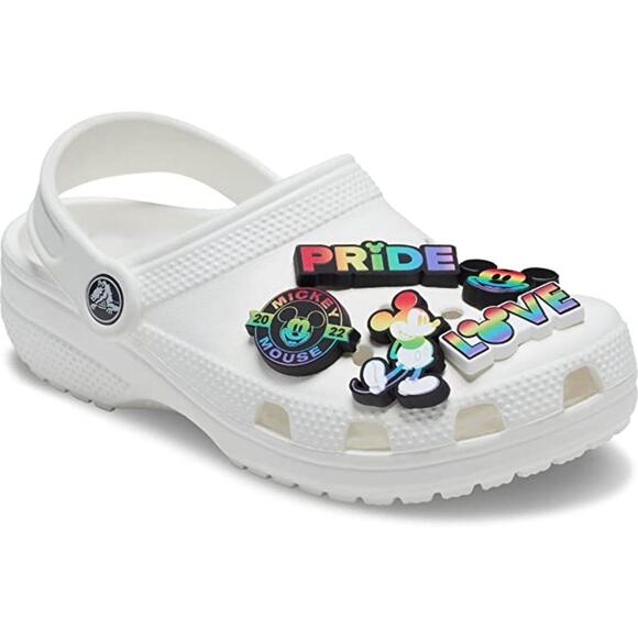 Crocs Jibbitz Disney Rainbow Celebration Uniquely You 5 Pk Shoe Charms LGBTQIA+ - Picture 3 of 4